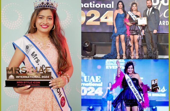 Mumbai Kandivali Girl and Dubai resident PAYAL JHA has been crowned Mrs. UAE International Style Icon in United Arab Emirates.